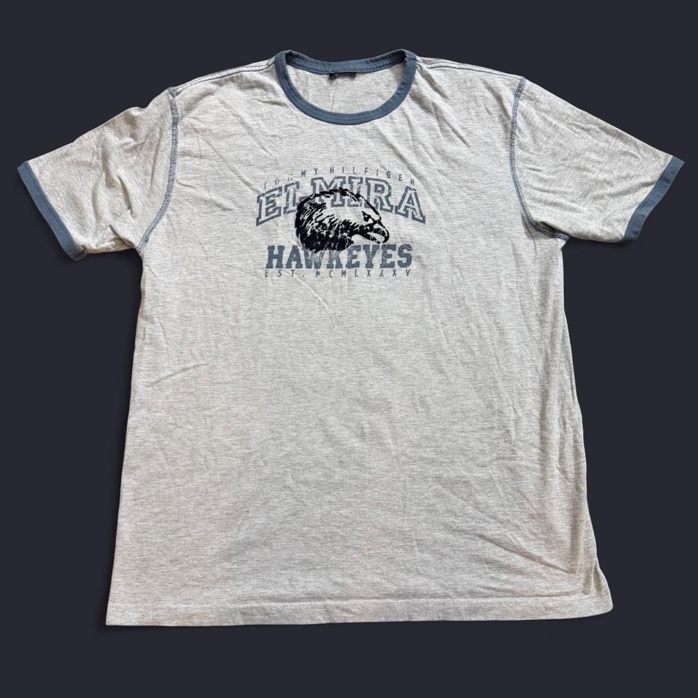 Vintage Tommy Hilfiger Ringer Tee Size XL Y2K 2000s Skate Surf Casual